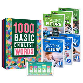 【少儿英语中阶包】原版1000Basic English Words全套KET核心词汇教材小学英语单词1000词Reading Future阅读教材