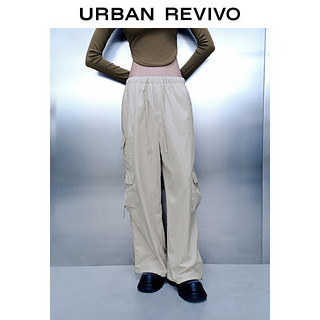 URBAN REVIVO UR2024春季女装基础百搭修身打底外穿长袖T恤UWV440076 石色 S