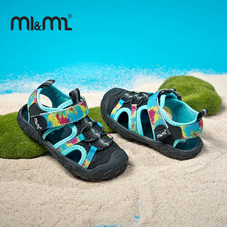 M1&M2西班牙童鞋儿童凉鞋夏季男童女童包头防滑舒适耐磨休闲运动鞋 粉色 25码 适合脚长14.5~15cm