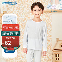 歌瑞家（greatfamily）儿童睡衣2024春季家居服果冻衫小童中大童装雅赛尔乐友 男童【圆领长袖上衣】蓝色 130【6-7岁】