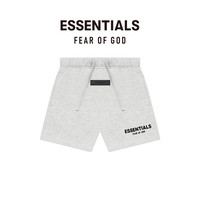 FEAR OF GOD ESSENTIALS 儿童款植绒LOGO系列棉质短裤 浅燕麦色 S