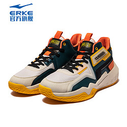 ERKE 鸿星尔克 篮球鞋网面透气运动鞋减震户外高帮球鞋耐磨鞋子男11122304288