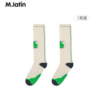 M.Latin/马拉丁童装儿童袜子24夏女大童精梳棉亲肤舒适易搭长筒袜 本白 100