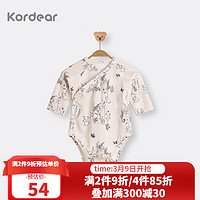 Kordear考拉蒂尔宝宝包屁衣夏季婴儿衣服薄款连体衣三角哈衣新生儿睡衣 森林游乐记 73cm