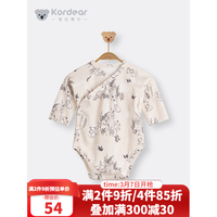 Kordear考拉蒂尔宝宝包屁衣夏季婴儿衣服薄款连体衣三角哈衣新生儿睡衣 森林游乐记 90cm