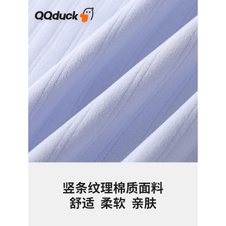 可可鸭（QQ DUCK）女童睡衣春秋纯棉长袖卡通中大童女孩可爱洋气母女亲子家居 (花朵小标)丁香紫 110cm