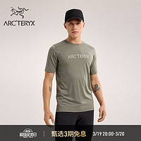 ARC'TERYX 始祖鸟 ARC’TERYX始祖鸟 IONIA MERINO WOOL ARC'WORD LOGO 透气 男子 羊毛短袖T恤 Forage/幽雾绿 L