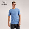 ARC'TERYX 始祖鸟 ARC’TERYX始祖鸟 IONIA MERINO WOOL ARC'WORD LOGO 透气 男子 羊毛短袖T恤 Stone Wash/琢石蓝 L