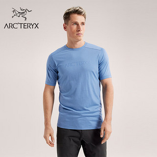 ARC'TERYX 始祖鸟 ARC’TERYX始祖鸟 IONIA MERINO WOOL ARC'WORD LOGO 透气 男子 羊毛短袖T恤 Stone Wash/琢石蓝 L