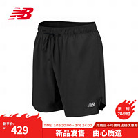 NEW BALANCE运动裤24男款跑步简约舒适梭织短裤 BK MS41283 S