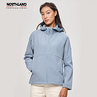 NORTHLAND 诺诗兰 软壳衣女户外防风防泼保暖风雪外套NXJCH2506E 牛仔蓝色 170/L