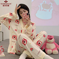 YUZHAOLIN 俞兆林 草莓熊开衫睡衣家居服套装 图案可选