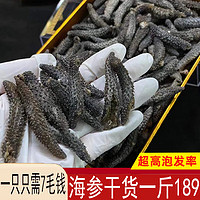 送鲍鱼黑刺参天然野生 淡干500g海参干货 黑刺参300个约2到3厘米