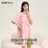 SANFU 三福 2024夏季新款抗菌睡裙女可爱印花宽松短袖睡衣裙子棉质家居服