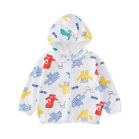 棉花堂童装2024夏季新款针织印花防晒服防紫外线宝宝凉感防晒衫潮 彩色恐龙 140/68