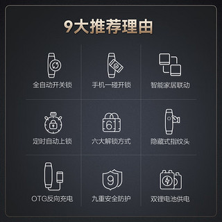 德施曼（DESMAN）【超品日专属】全自动智能门锁指纹密码锁（支持HUAWEI HiLink） 高端黑