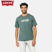 Levi's 李维斯 24春季男士休闲LOGO印花短袖T恤宽松潮流百搭 绿色 16143-1344 L