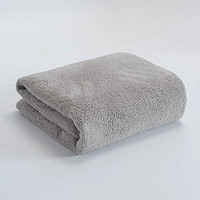 洁丽雅浴巾A类吸水速干成人大浴巾男女通用单条装 5A抗菌灰色珊瑚绒
