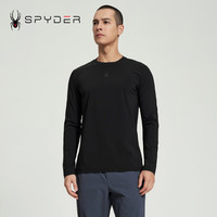 SPYDER新品男子TRAINING日常休闲长袖运动纯色T恤打底衫24MS443M