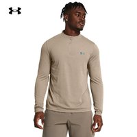 安德玛(UNDERARMOUR)春夏Rush Seamless男子1/4拉链训练运动长袖T恤1382798 野牛皮卡其203