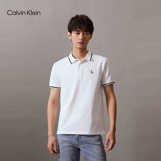 Calvin Klein Jeans24春夏新款男士撞色镶边短袖POLO衫J325370