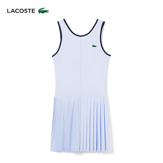 LACOSTE法国鳄鱼女士24春季舒适透气网球服运动连衣裙EF7451 X1J/淡蓝色 32 /150