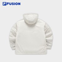 FILA FUSION x FACETASM斐乐潮牌棉服女2024春季时尚连帽上衣 羽柔白-IV 175/92A/XL