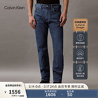 Calvin Klein【 CK极简裤】Jeans24春夏男士复古纯棉直筒牛仔裤J326628 1A4-牛仔蓝 34