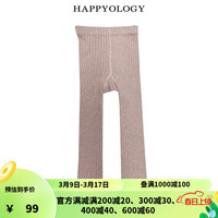 happyology英国四季款儿童女宝宝初生婴幼儿洋气绣花花边连裤袜 雾粉色 2-3岁