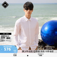 金林德伯格(J.Lindeberg)春夏休闲标准领通勤商务简约暗门襟衬衫男52411Z012 N35炽光白 165/88A/XS