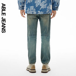 ABLE JEANS【直筒滑板裤】24新款男士裤子弹力全长牛仔裤男 