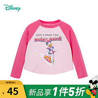 Disney 迪士尼 儿童长袖T恤 卡通米奇纯棉打底衫