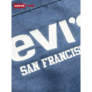 Levi's 李维斯 童装24夏季儿童渐变牛仔短裤男童休闲梭织裤子 河床蓝 160/69(XL)