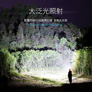 幻醒（WIDE AWAKE）四核头灯夜钓鱼强光超亮充电长续航野防水户外工作锂头戴矿灯 K99超亮头灯（六锂电套餐）