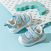 BradMiller 布拉米勒 婴儿鞋夏季幼儿机能学步软底凉鞋网面透气0一1-3岁夏款女宝宝鞋子 k558蓝色 单层  内长12cm