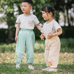 cotton center 棉花会 宝宝防蚊裤儿童裤子男童女童春夏秋季纯棉休闲裤薄款灯笼裤