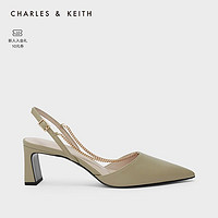 CHARLES & KEITH CHARLES&KEITH;女士链条装饰尖头高跟凉鞋CK1-60280304