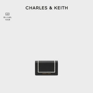 CHARLES & KEITH CHARLES&KEITH春季新品复古拼色三折短款钱包女包CK6-10681095