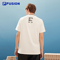 FILA 斐乐 FUSION 斐乐潮牌男子短袖T恤2024夏季新品潮流休闲宽松短T男