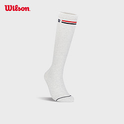 Wilson 威尔胜 官方24年新款中性及膝袜舒适抗菌网球高筒运动袜