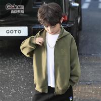 小象汉姆小象汉姆童装男童外套春装新款2024儿童春秋拉链衫连帽男孩运动服