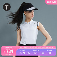 EUROPEAN TOUR欧巡赛高尔夫服装女装短袖T恤24夏季干爽透气短袖POLO衫 黑色 XL