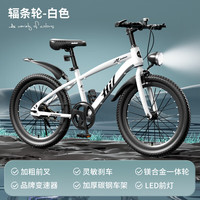 SANGPU 儿童自行车车6-15岁以上20寸变速越野山地车男女孩单车赛车 单速辐条-白色 20寸