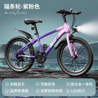 SANGPU 儿童自行车车6-15岁以上20寸变速越野山地车男女孩单车赛车 变速辐条-粉紫色 18寸