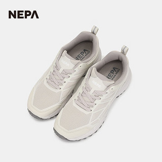 NEPA 耐葩2024年春夏男女同款徒步鞋轻便舒适透气登山鞋7KC7641 A01米白 250mm