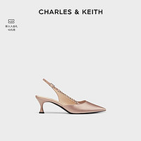 CHARLES & KEITH CHARLES&KEITH;女士链条后绊带尖头高跟凉鞋CK1-60280346