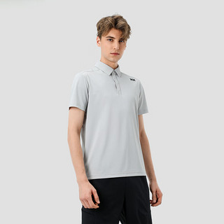 HELLY HANSEN, HH24夏男款清爽凉感日常休闲户外商务针织短袖POLO衫 灰色 2XL