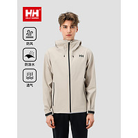 HELLY HANSEN, HH 海丽汉森24春户外商务风格防水防风高性能级冲锋衣-I 级 麻雀灰色-男 M