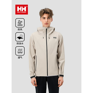 HELLY HANSEN, HH 海丽汉森24春户外商务风格防水防风高性能级冲锋衣-I 级 麻雀灰色-男 M