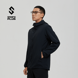 SANFO PLUS 户外男款墨玉轻量防风夹克SJC-19053 银色 L